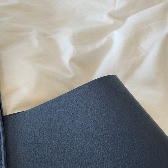 MAXMARA Flamingo Leather Tote Navy Blue - Picture 2 of 9